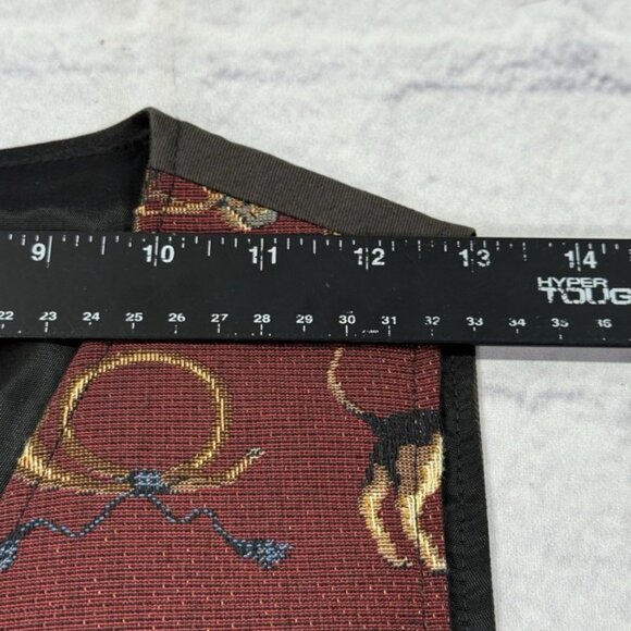 Vintage Orvis Vest Womens Size S Horse Equestrian Dog Tapestry Button USA 90s - Picture 4 of 13